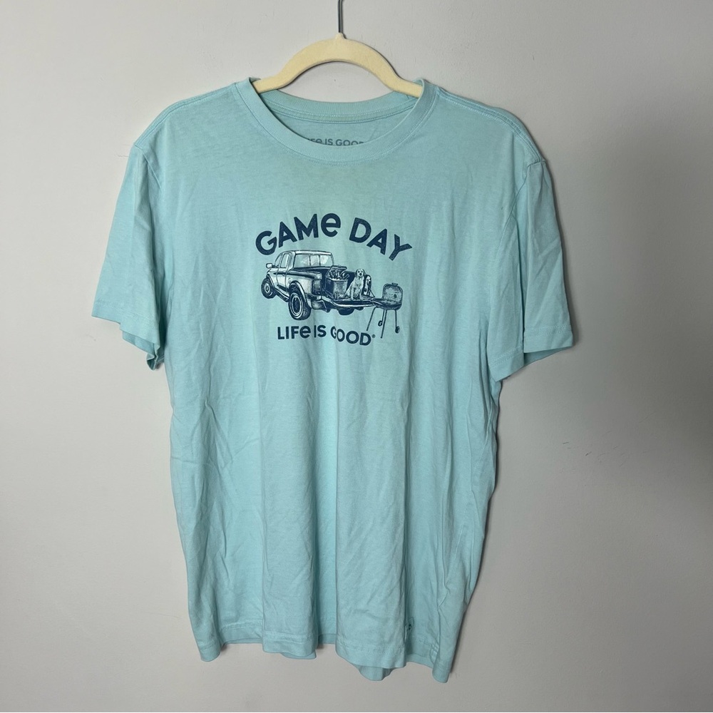 Life is Good Crusher Tee Game Day Short Sleeve Dog Tailgate 809